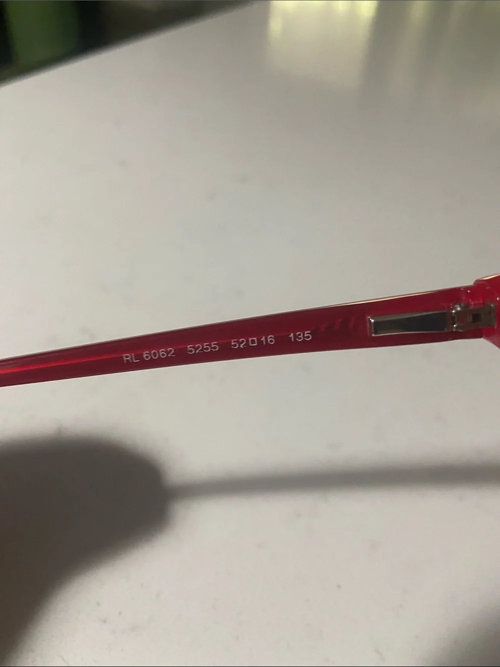 Ralph Lauren Two-Tone Black and Red Rectangular Women's Glasses new without tags